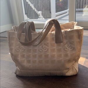 Chanel Travel Line Tote Bag in beige